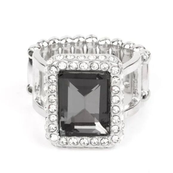 Glamorously Glitzy Silver Ring (61) - Picture 2 of 2